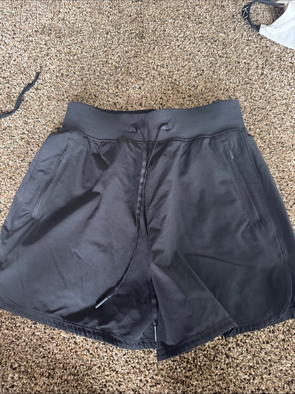 lululemon athletica high rise cinchable woven Black Athletic Shorts